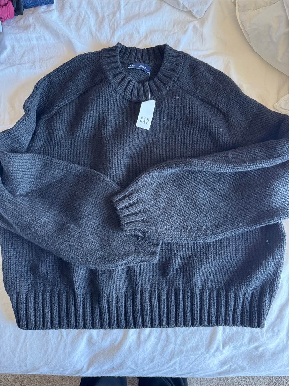 GAP Men's Crewneck Sweater in Charcoal Gray